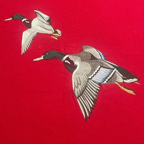 Ralph Lauren Red Wool Duck Blanket - Picture 2 of 4